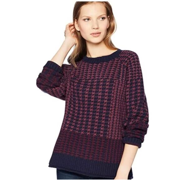 Pendleton Lambs Wool Blend Sweater Women Medium Crew Neck Pullover Burgundy READ - Picture 3 of 10